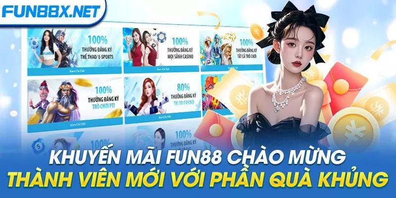 Khuyến mãi Fun88 chào mừng thành viên mới với phần quà khủng